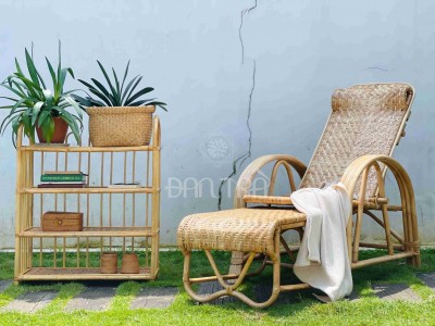 Ghế mây trường kỷ thư giãn - Ghế mây xếp biển - S000110
