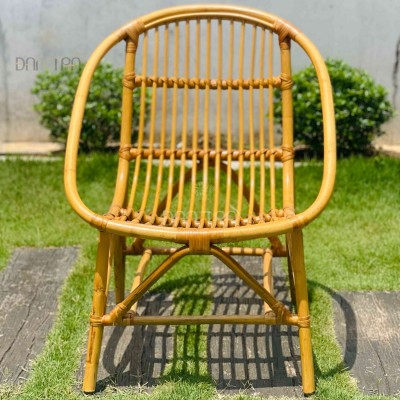 Ghế mây sò truyền thống decor quán cafe - S000134