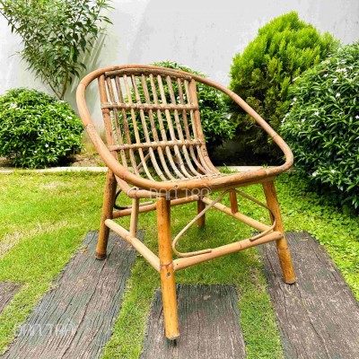 Ghế mây sò mini giá rẻ - Ghế mây decor quán cafe cóc - S000104