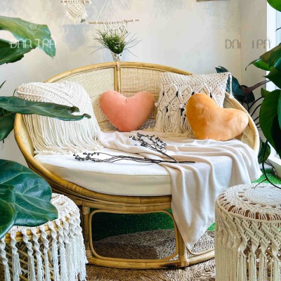Ghế mây papasan sáng tạo Oliver - Ghế mây tình yêu TY23