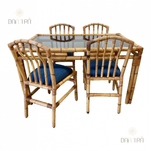 Bộ bàn ghế mây quán cafe Simple cổ điển, nhẹ nhàng