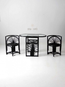 Bàn ghế ăn mây tre Modern