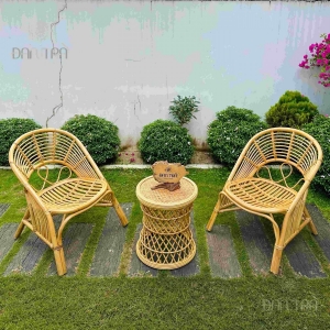 Combo bàn ghế mây Athena decor ban công