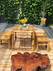 Bộ bàn ghế tre hun khói giá rẻ