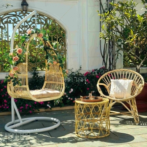 Bộ bàn ghế mây thư giãn đọc sách